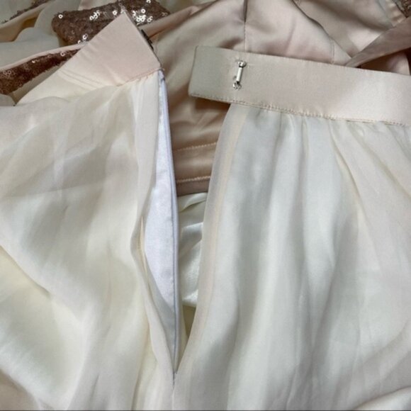 New Truvelle glittering Chiffon backless‎ wedding gown beads sequins blush 4 NWT - Picture 6 of 7